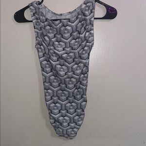 Geometric Patterned Sleeveless Top